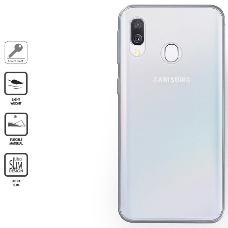 Silikoninis dėkliukas 1.0 mm. storio - permatomas (GALAXY A40) Silikoninis dėkliukas 1.0 mm. storio - permatomas (GALAXY A40)